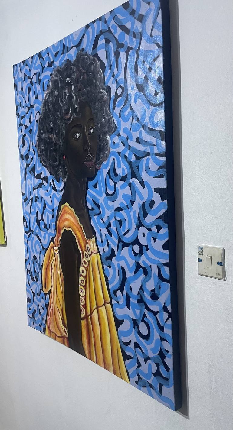 Original Realism Women Mixed Media by Oluwafemi Akanmu