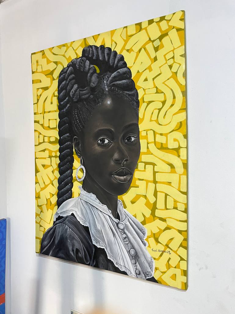 Original Contemporary Women Mixed Media by Oluwafemi Akanmu