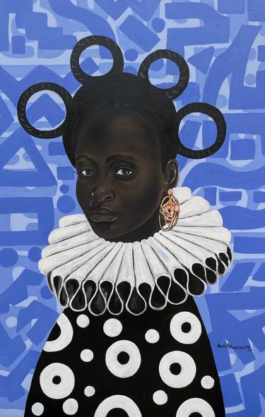 Original Contemporary Women Mixed Media by Oluwafemi Akanmu