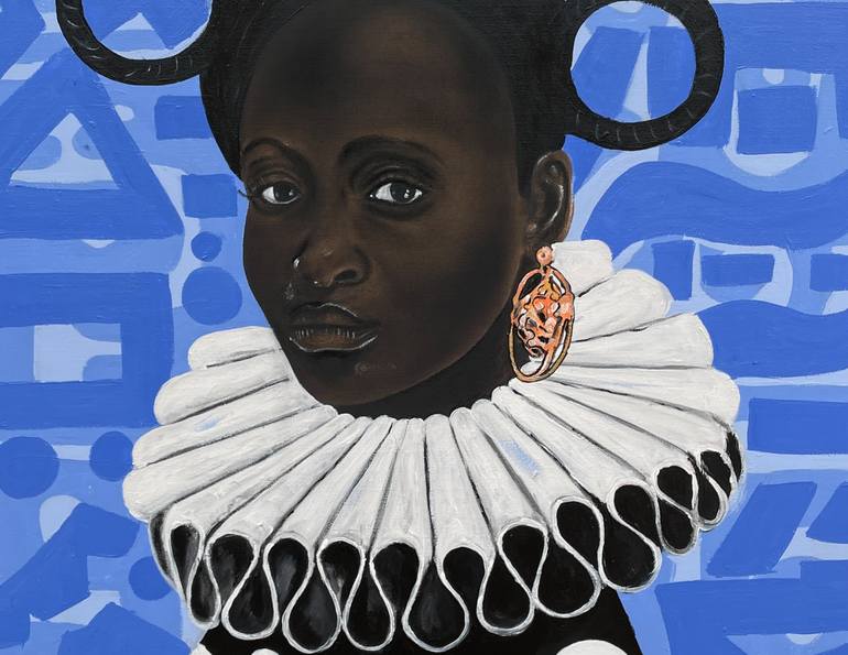 Original Contemporary Women Mixed Media by Oluwafemi Akanmu