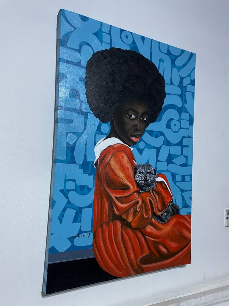 Original Contemporary Children Painting by Oluwafemi Akanmu