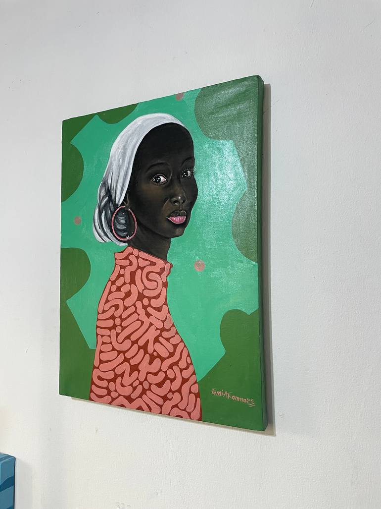Original Contemporary Women Mixed Media by Oluwafemi Akanmu
