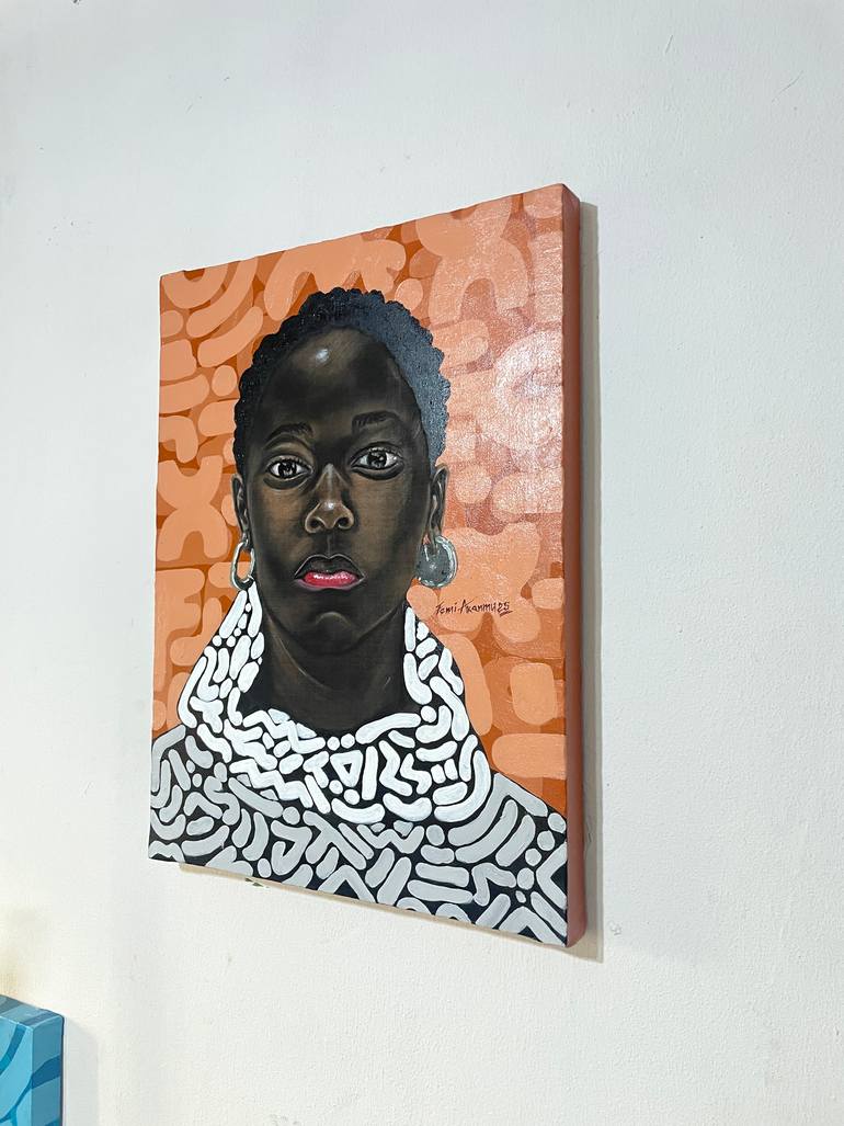Original Contemporary Women Mixed Media by Oluwafemi Akanmu