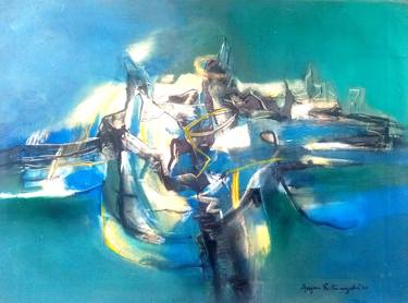 Original Abstract Expressionism Abstract Paintings by Anjana Rathnayaka