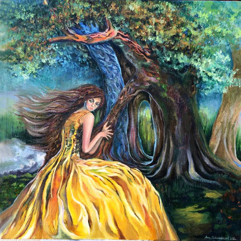 Original Expressionism People Painting by Anna RześNiowiecka