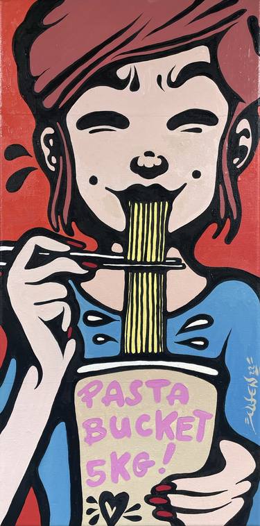 Original Street Art Food Paintings by Ewen Gur