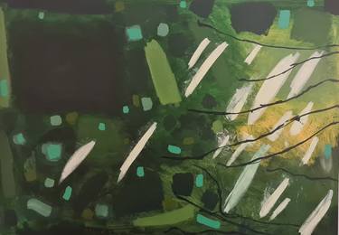 Original Abstract Garden Paintings by Joanna Bland