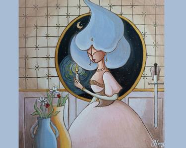 Original Art Nouveau Fantasy Painting by Honey Espinosa