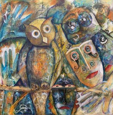 Original Contemporary Animal Mixed Media by ADEOLA DAVIES-AIYELOJA