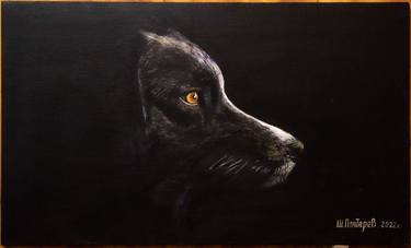 Original Realism Dogs Paintings by Shamil Pochtarev