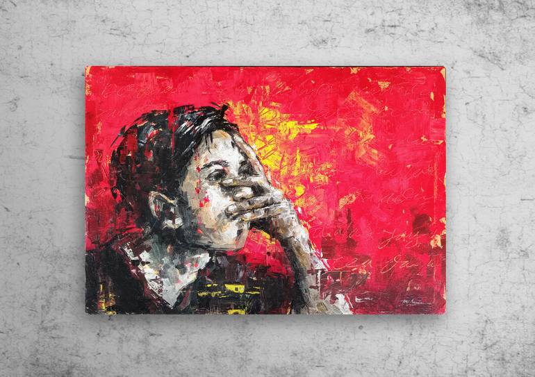 Original Expressionism Men Painting by Kus Hervica