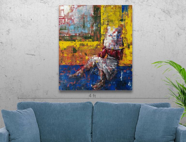 Original Expressionism Women Painting by Kus Hervica