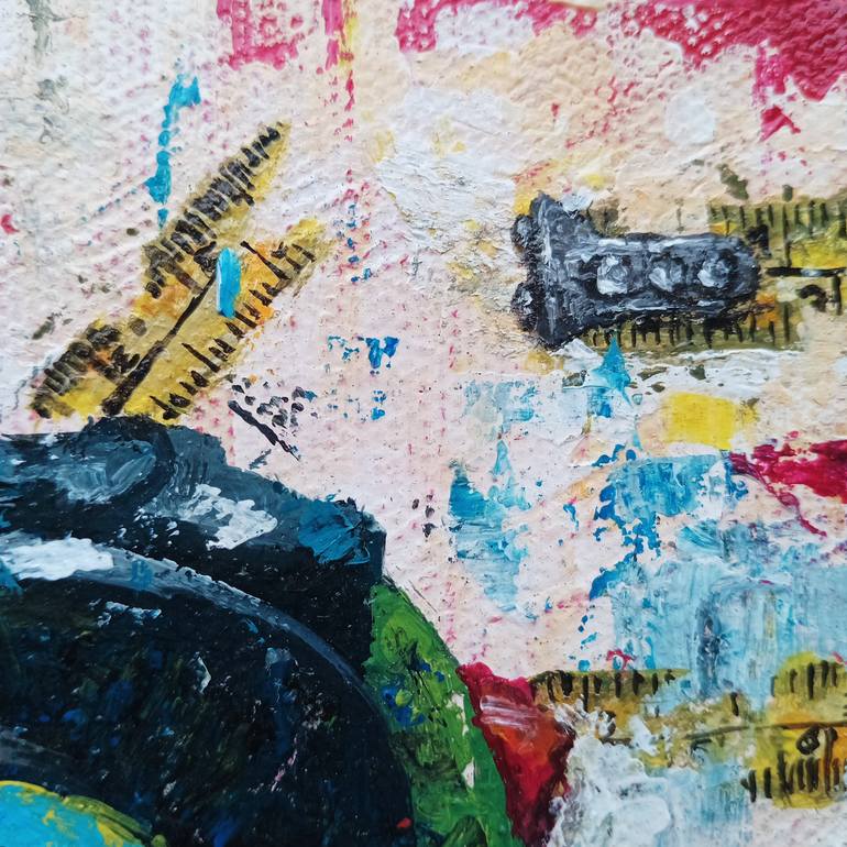 Original Abstract Expressionism Still Life Painting by Kus Hervica