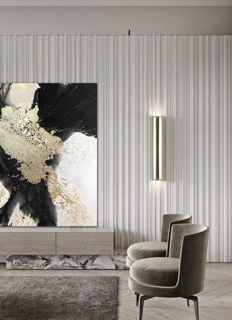 Original Art Deco Abstract Painting by Anzelika Sadova