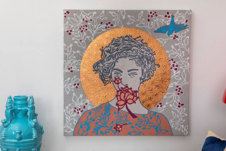 Original Figurative Love Painting by Paz Barreiro 