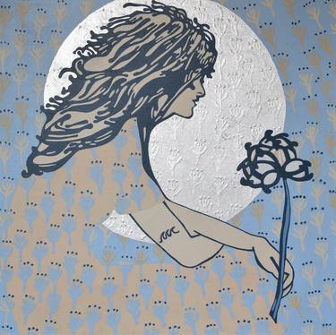 Saatchi Art Artist Paz Barreiro ; Painting, “The blue flower” #art