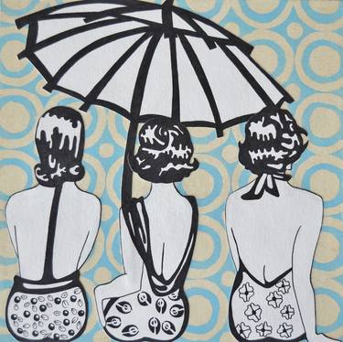 Saatchi Art Artist Paz Barreiro; Paintings, “Three women under the sun” #art