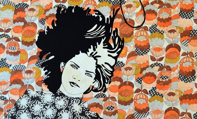 Original Figurative Floral Painting by Paz Barreiro 