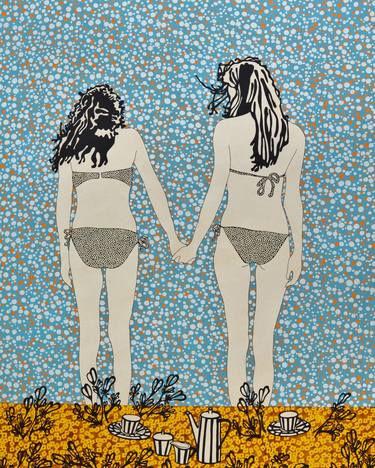 Print of Figurative Beach Paintings by Paz Barreiro
