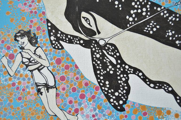 Original Figurative Beach Painting by Paz Barreiro 