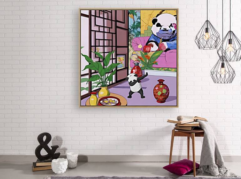 Original Pop Art Interiors Mixed Media by Katia Kot