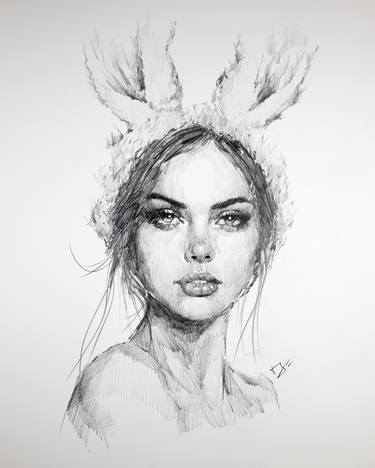 Original Portraiture People Drawing by Andros Karr