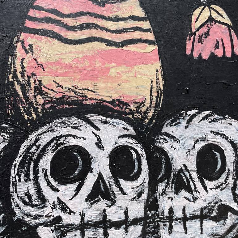 Original Abstract Floral Painting by Jake Kenobi