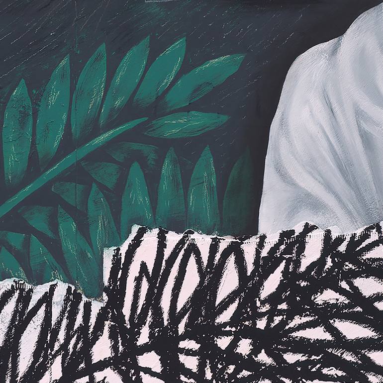 Original Abstract Botanic Painting by Jake Kenobi