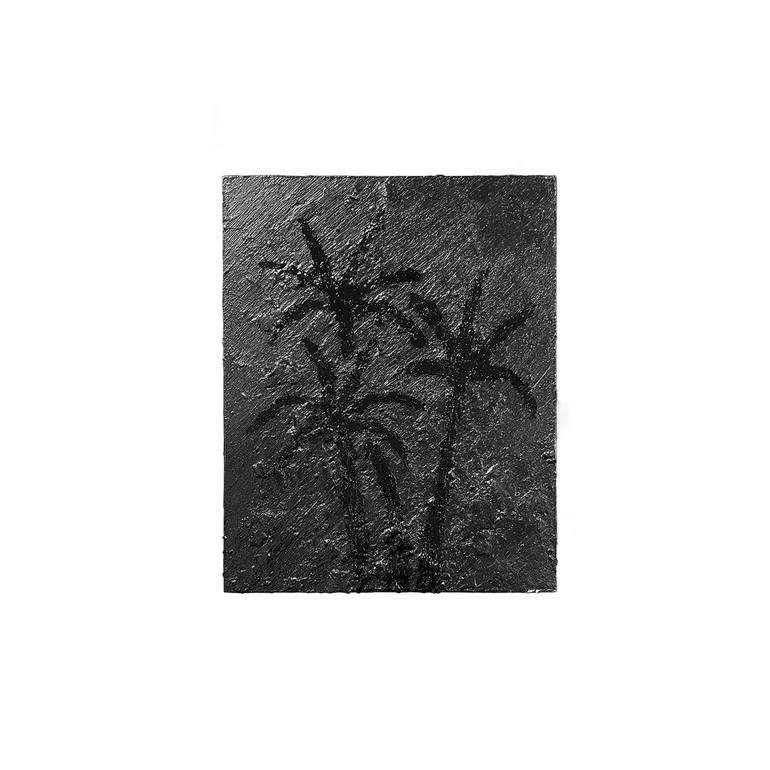 Original Abstract Painting by Jake Kenobi | Abstract Art on Pressed Cardboard | The Corners of the Room: Night Palms