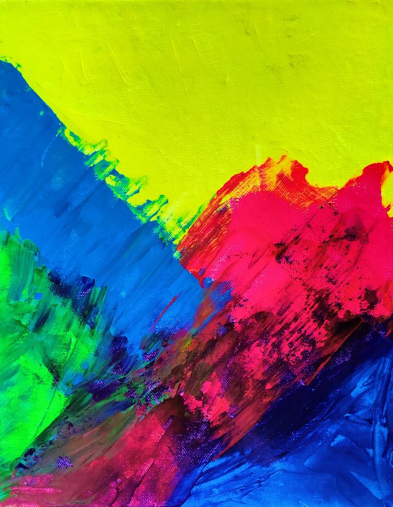 Original Abstract Expressionism Abstract Painting by Minkal Vaishnav
