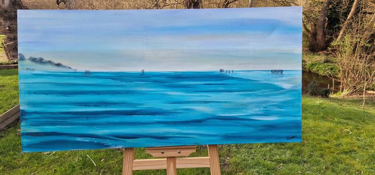 Original Impressionism Beach Painting by Heather Pettitt