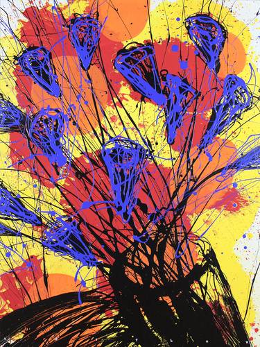 Print of Expressionism Floral Paintings by Donald Whitlow