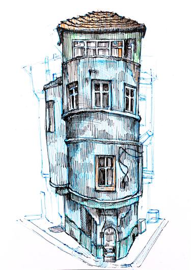 Original Home Drawing by Ruso Tsig