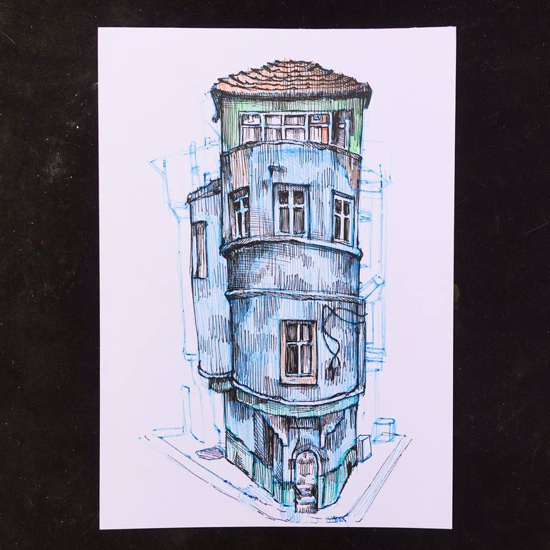 Original Illustration Home Drawing by Ruso Tsig