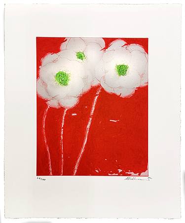 Original Modern Floral Printmaking by Josef Hirthammer