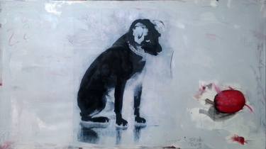Original Figurative Dogs Paintings by Josef Hirthammer