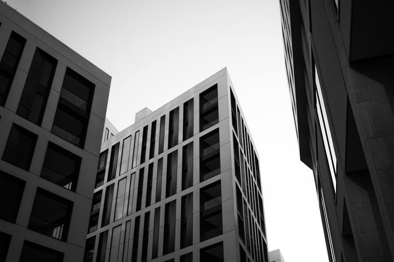 Original Architecture Photography by Galina Shichenko | Conceptual Art on Paper | Msheireb, Black and White II