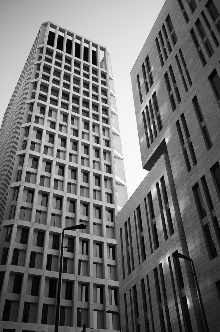 Original Architecture Photography by Galina Shichenko | Black & White Art on Paper | Msheireb, Black and White III