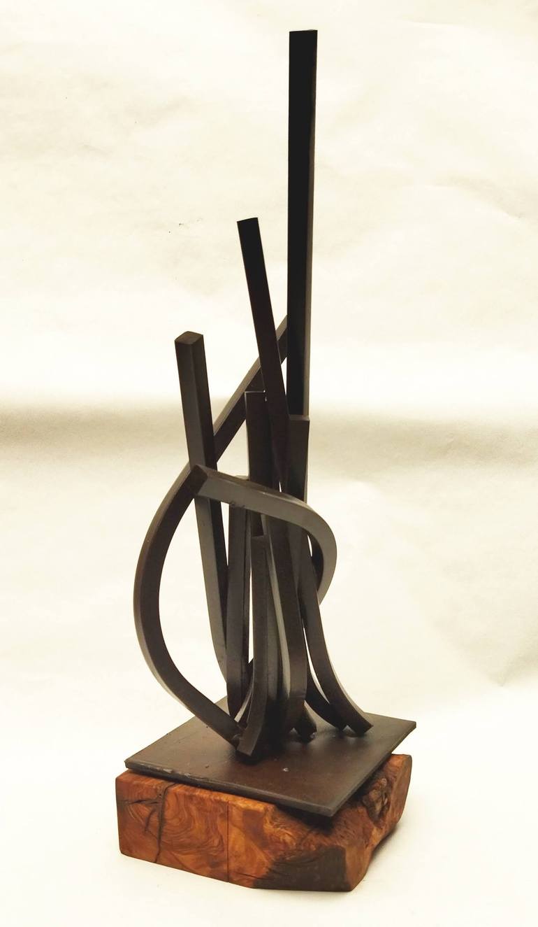 Original Abstract Expressionism Botanic Sculpture by Miguel Fernández