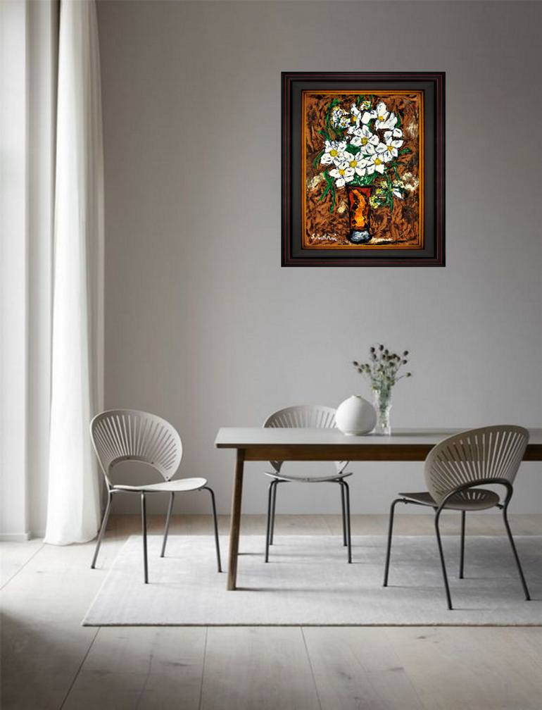 Original Impressionism Floral Painting by Noktys Art House