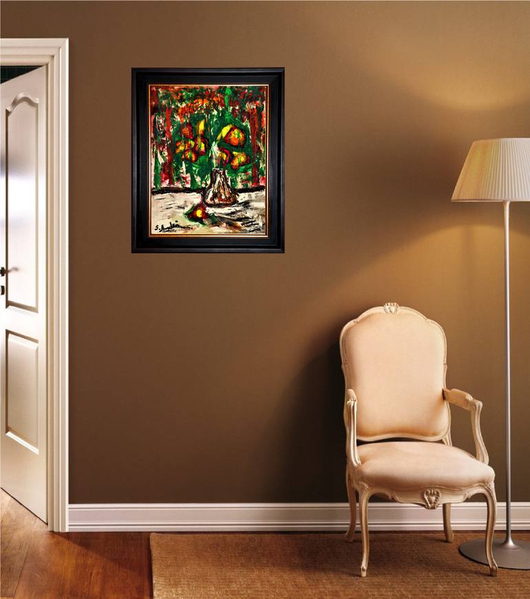 Original Abstract Expressionism Floral Painting by Noktys Art House