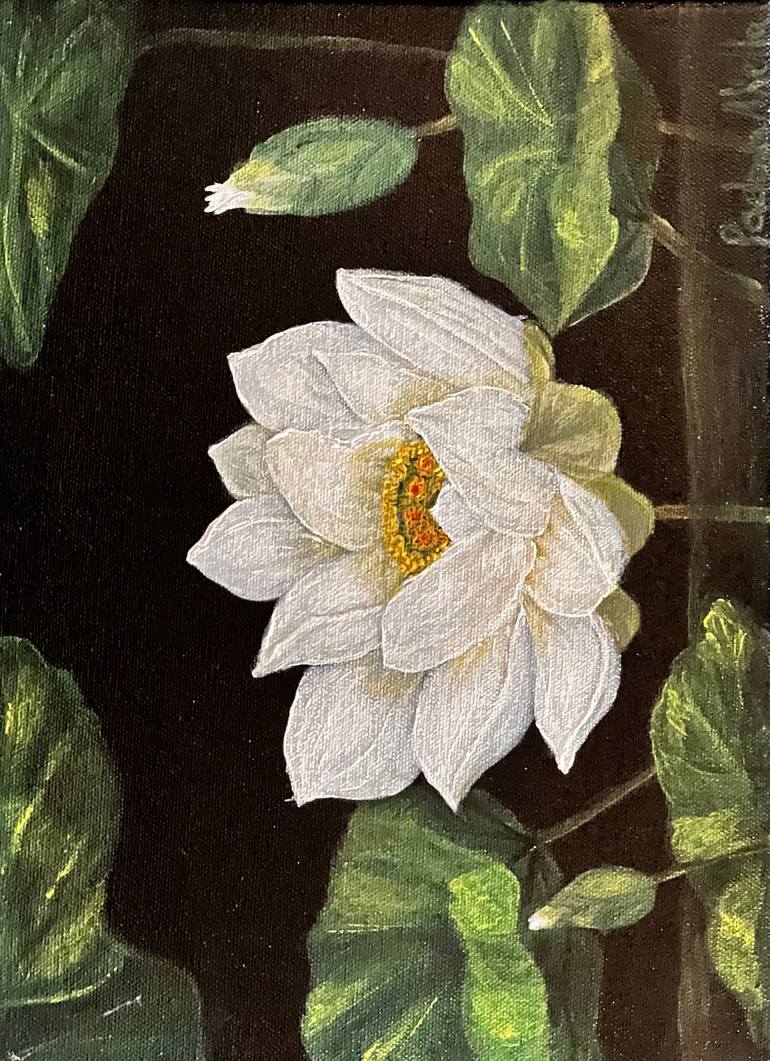 Original Modernism Floral Painting by Padma Akella