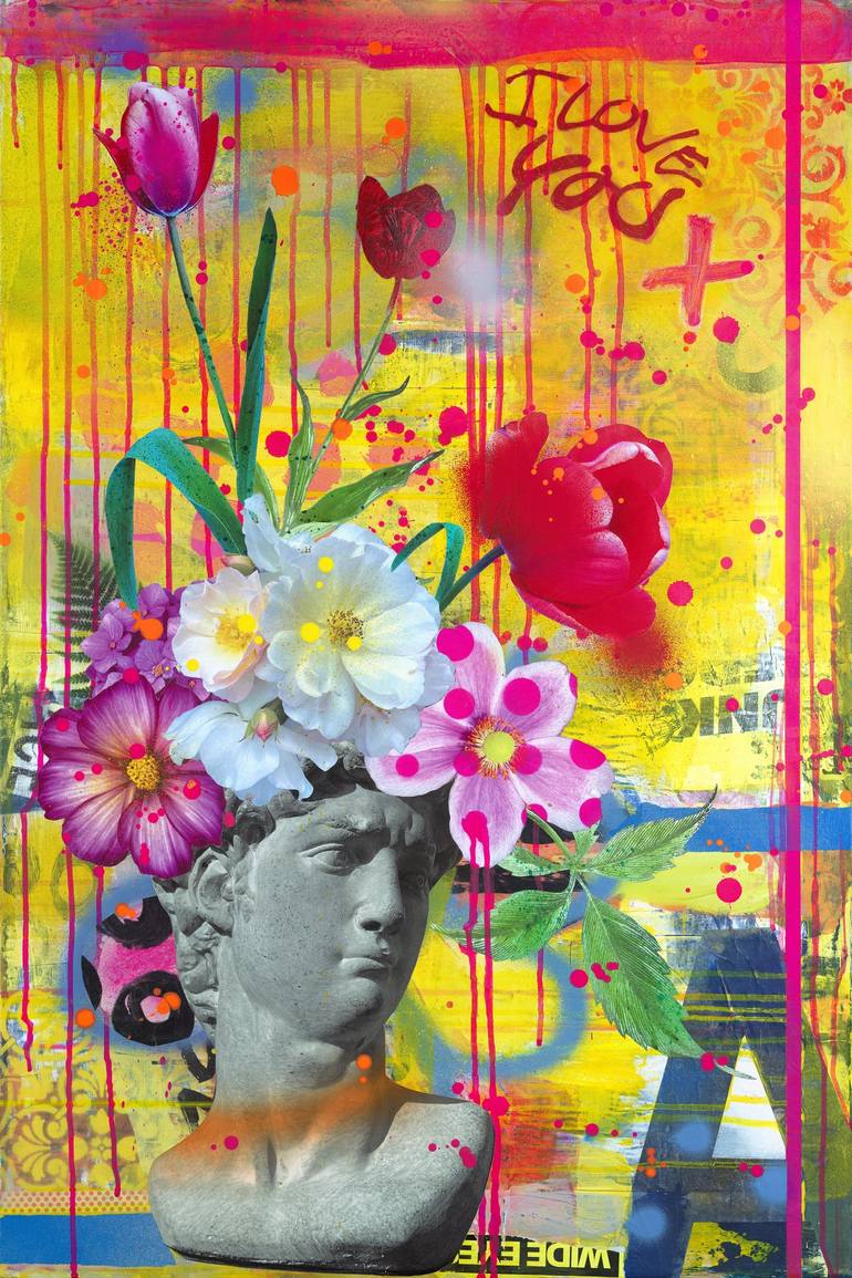 Original Floral Collage by Jules Wild