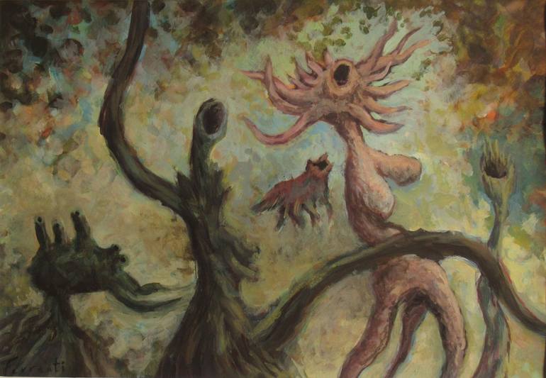 Original Surrealism Abstract Painting by Alain Ferranti