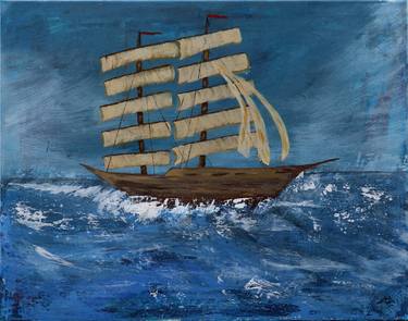 Print of Ship Paintings by tuliartwork tuli