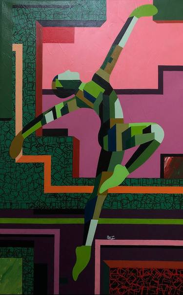 Original Cubism Abstract Paintings by Essa Aboelsaoud