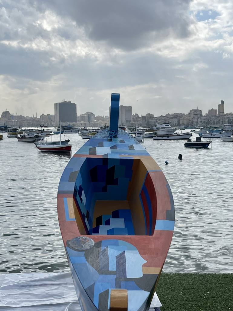 Original 3d Sculpture Boat Sculpture by Essa Aboelsaoud