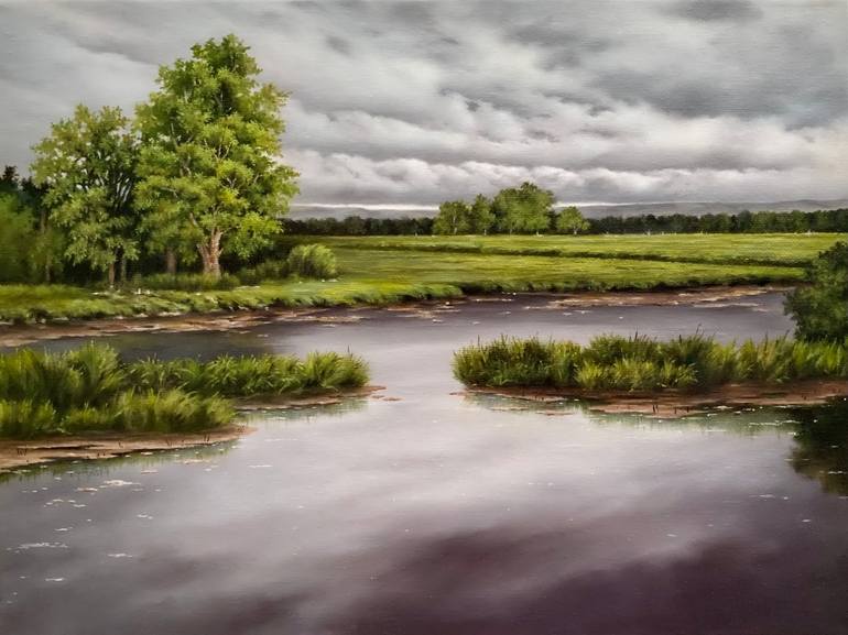 Painter Rashed Loaded Skies Painting by Amal Rashed | Saatchi Art