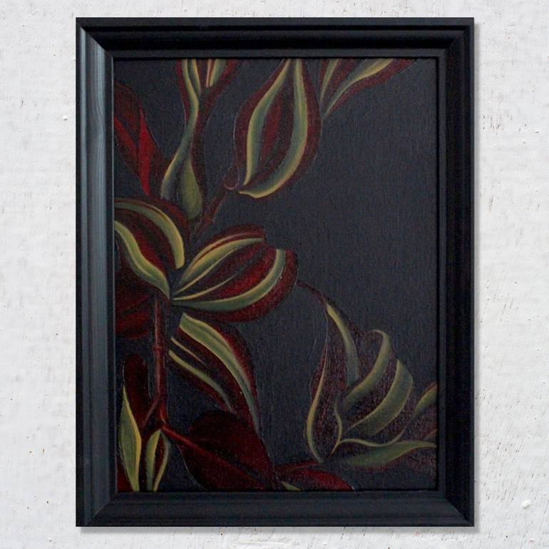 Original Abstract Botanic Painting by Dom Holmes