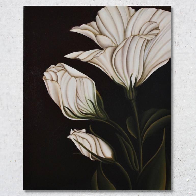 Original Modern Floral Painting by Dom Holmes